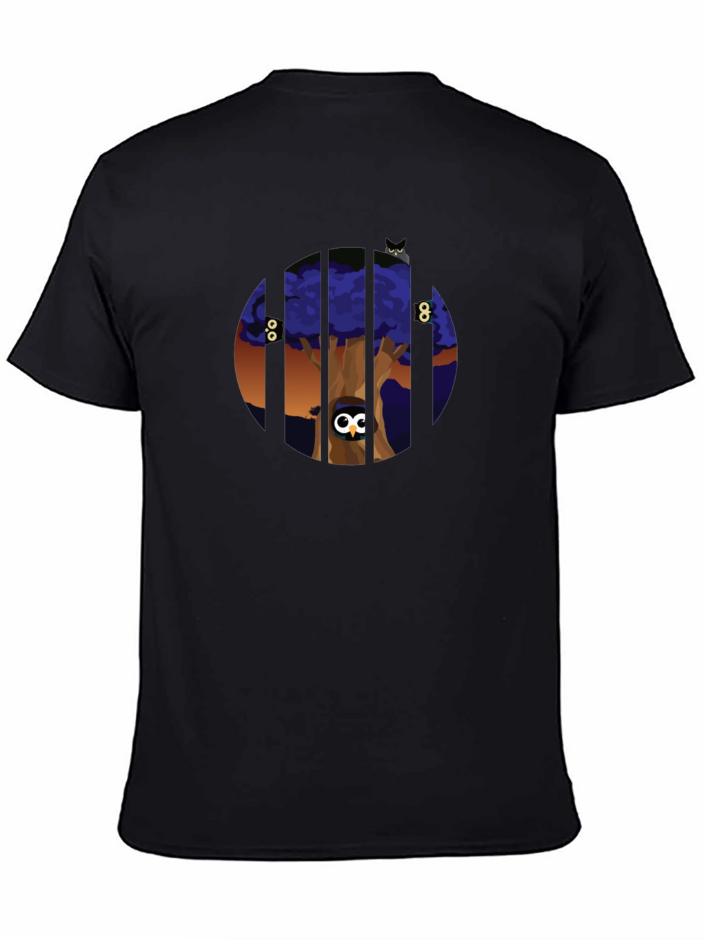 Enigmatic Owl Tree Graphic Tee