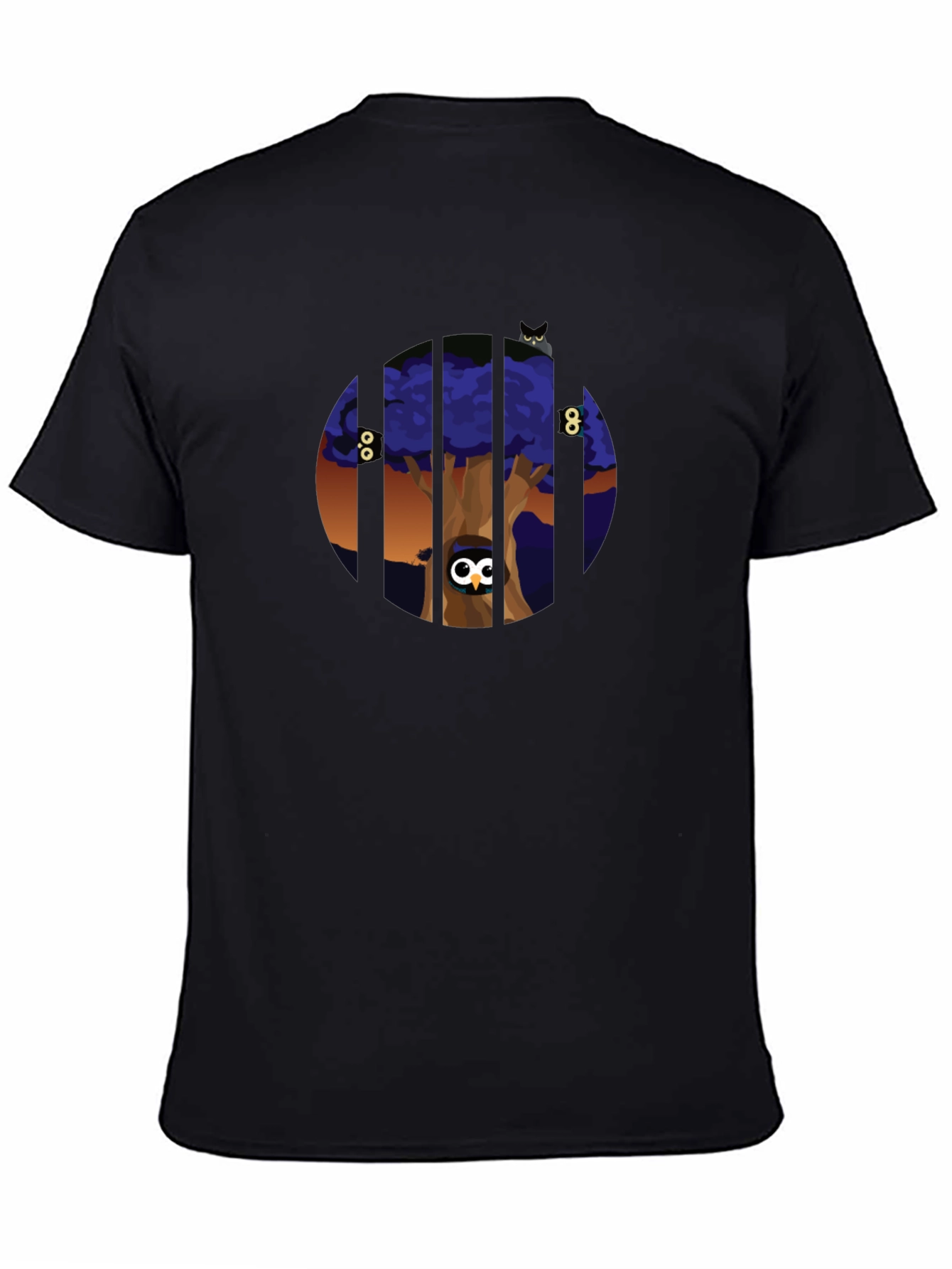 Enigmatic Owl Tree Graphic Tee