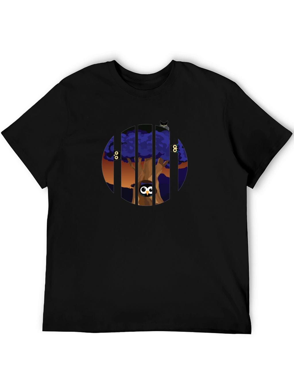 Enigmatic Owl Tree Graphic Tee