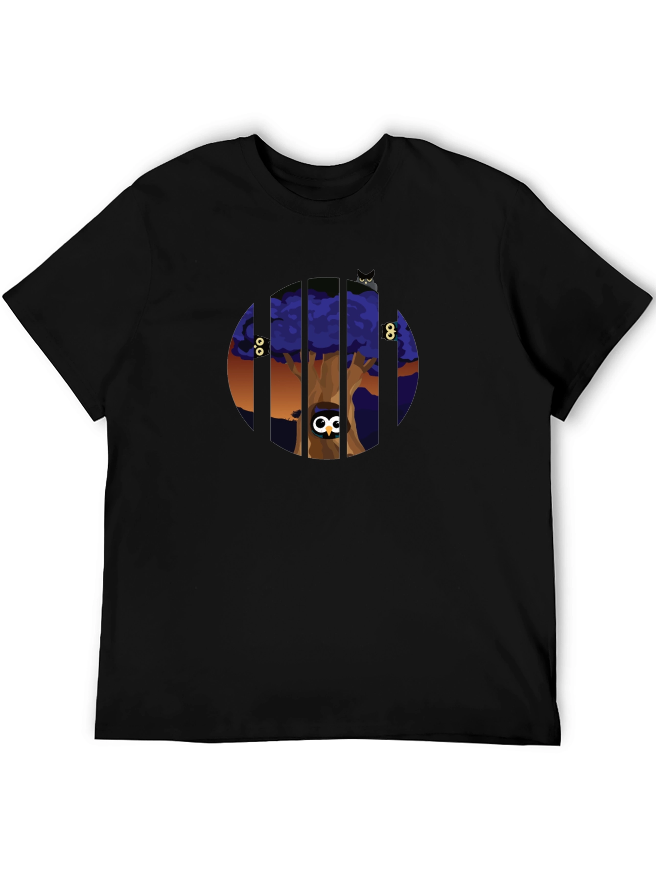 Enigmatic Owl Tree Graphic Tee