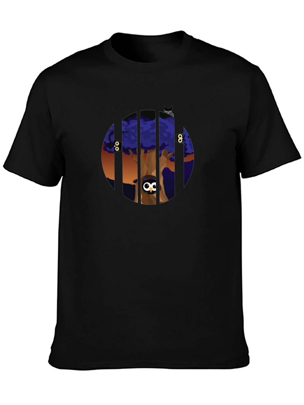 Enigmatic Owl Tree Graphic Tee