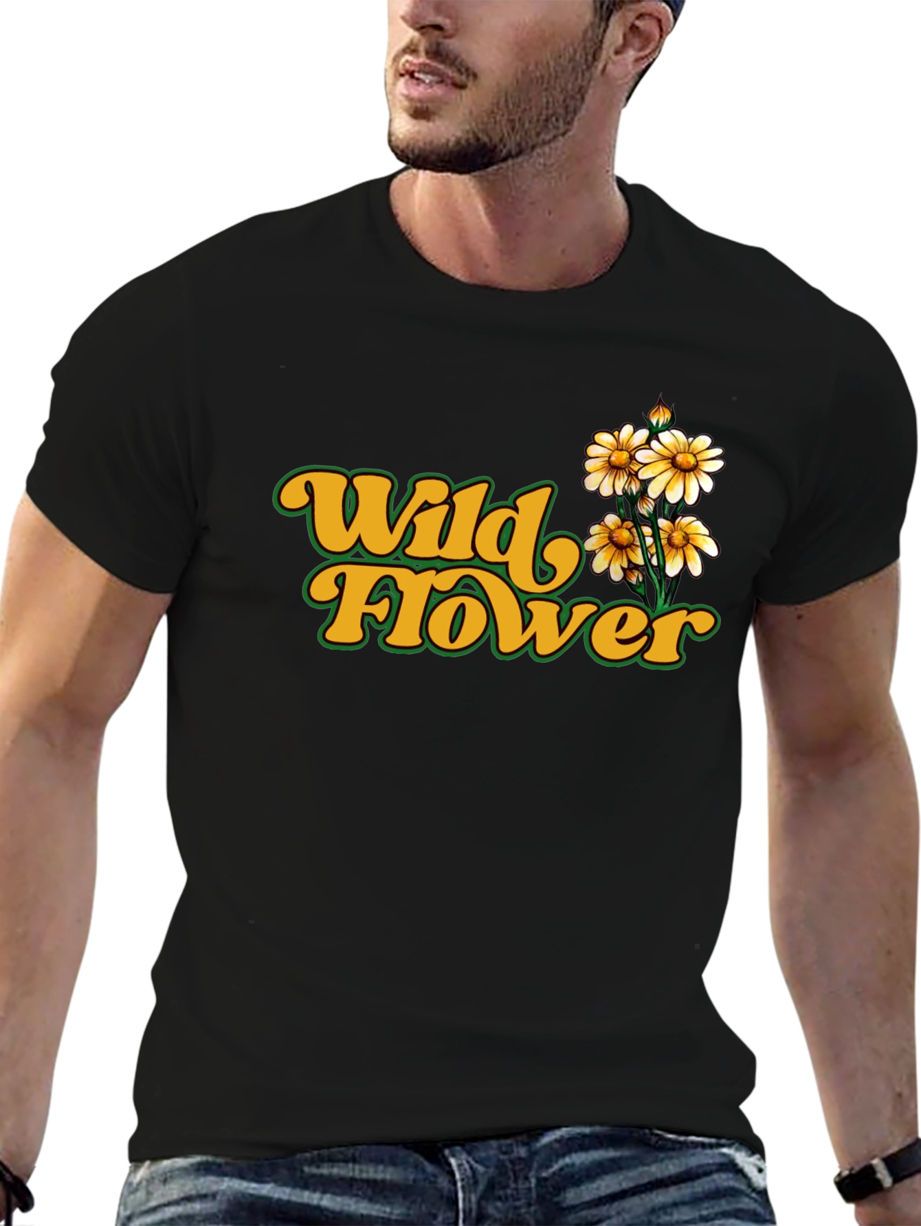 Wildflower Graphic Tee - Retro Floral Print