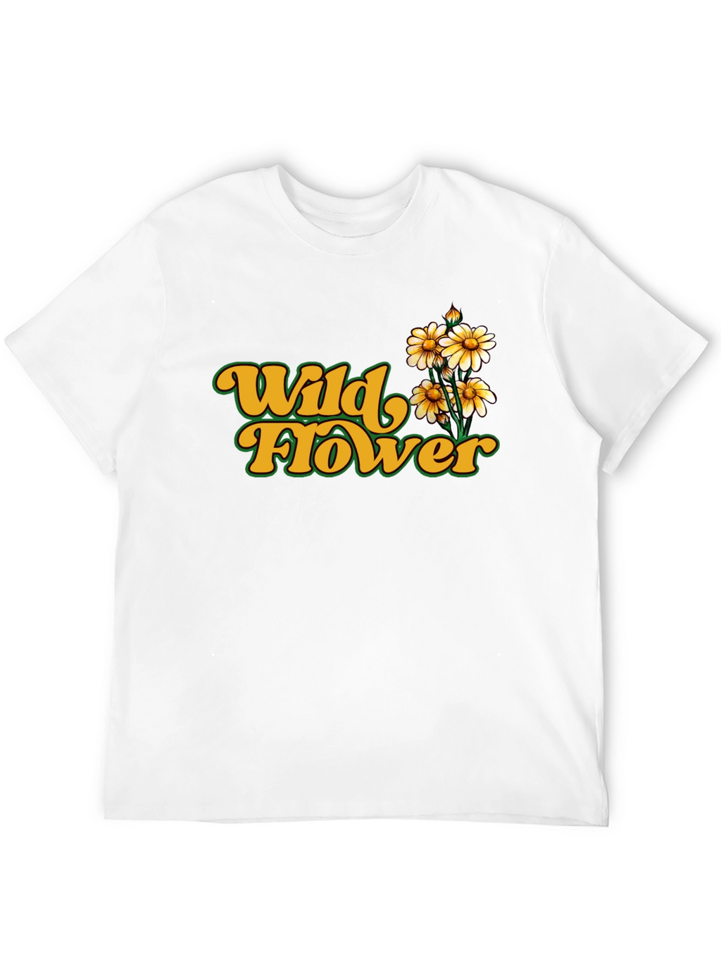 Wildflower Graphic Tee - Retro Floral Print