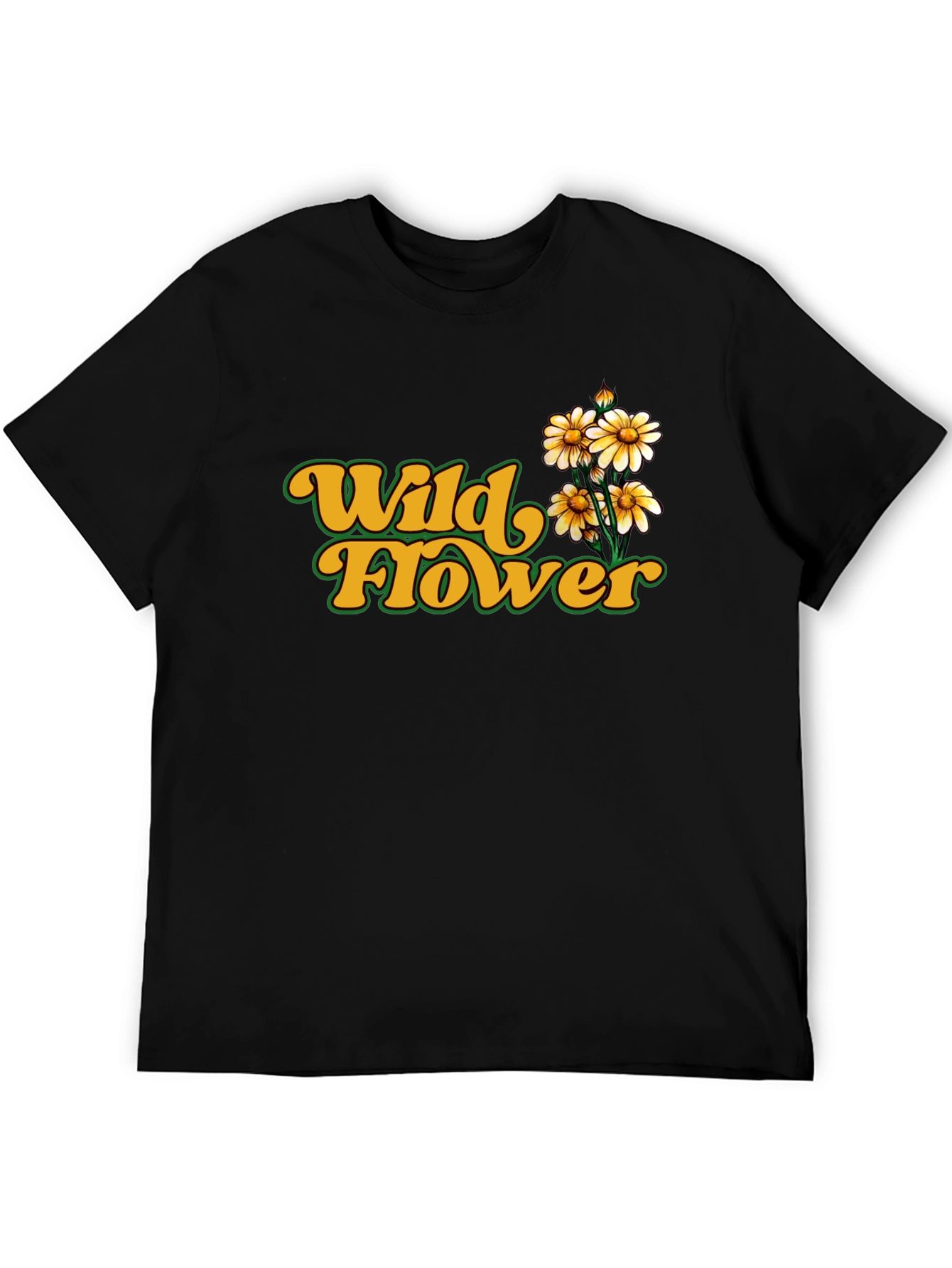 Wildflower Graphic Tee - Retro Floral Print
