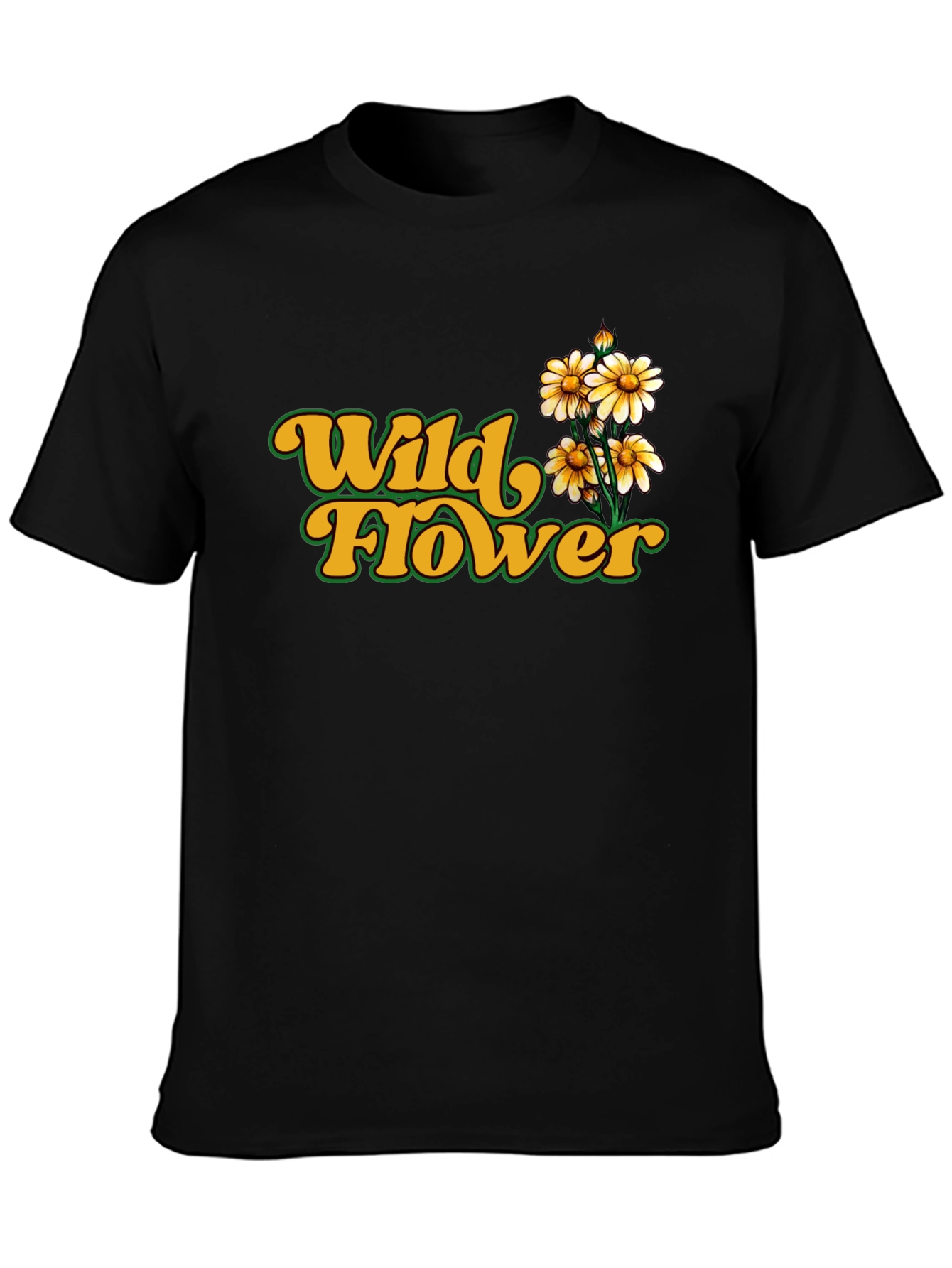 Wildflower Graphic Tee - Retro Floral Print
