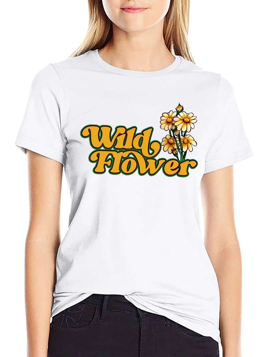 Wildflower Graphic Tee - Retro Floral Print
