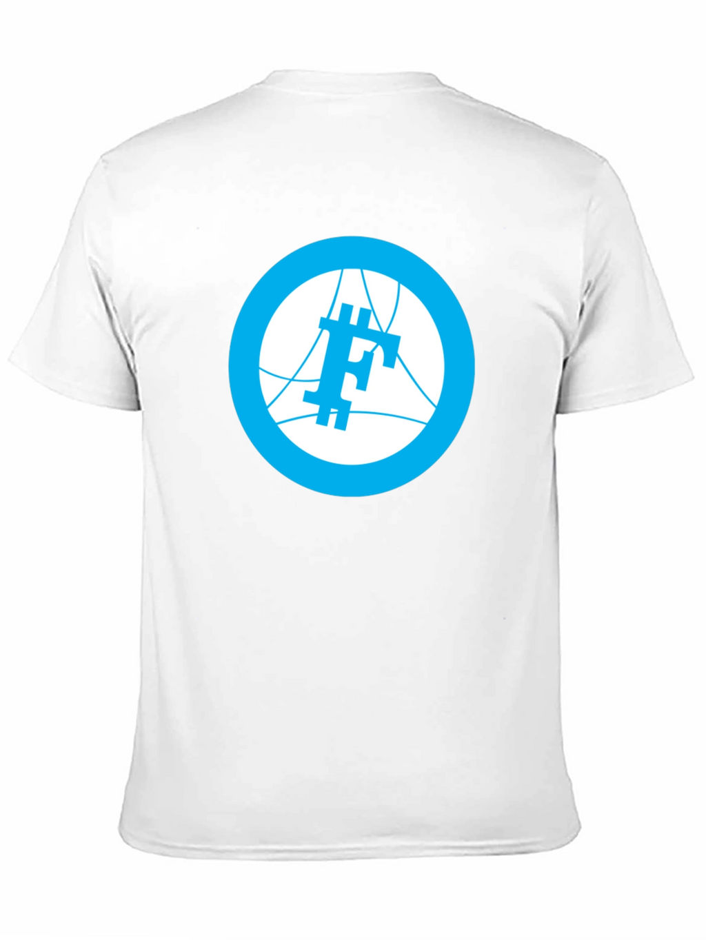 Modern Blue Logo Graphic Black T-Shirt