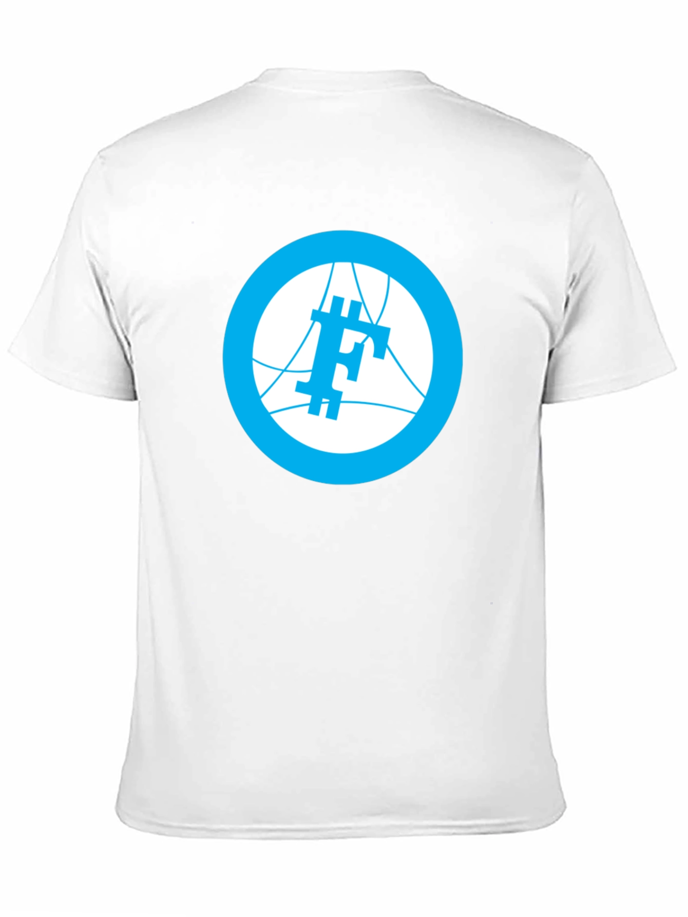 Modern Blue Logo Graphic Black T-Shirt