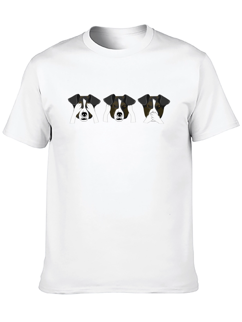 Hear See Speak No Evil Dog T-Shirt