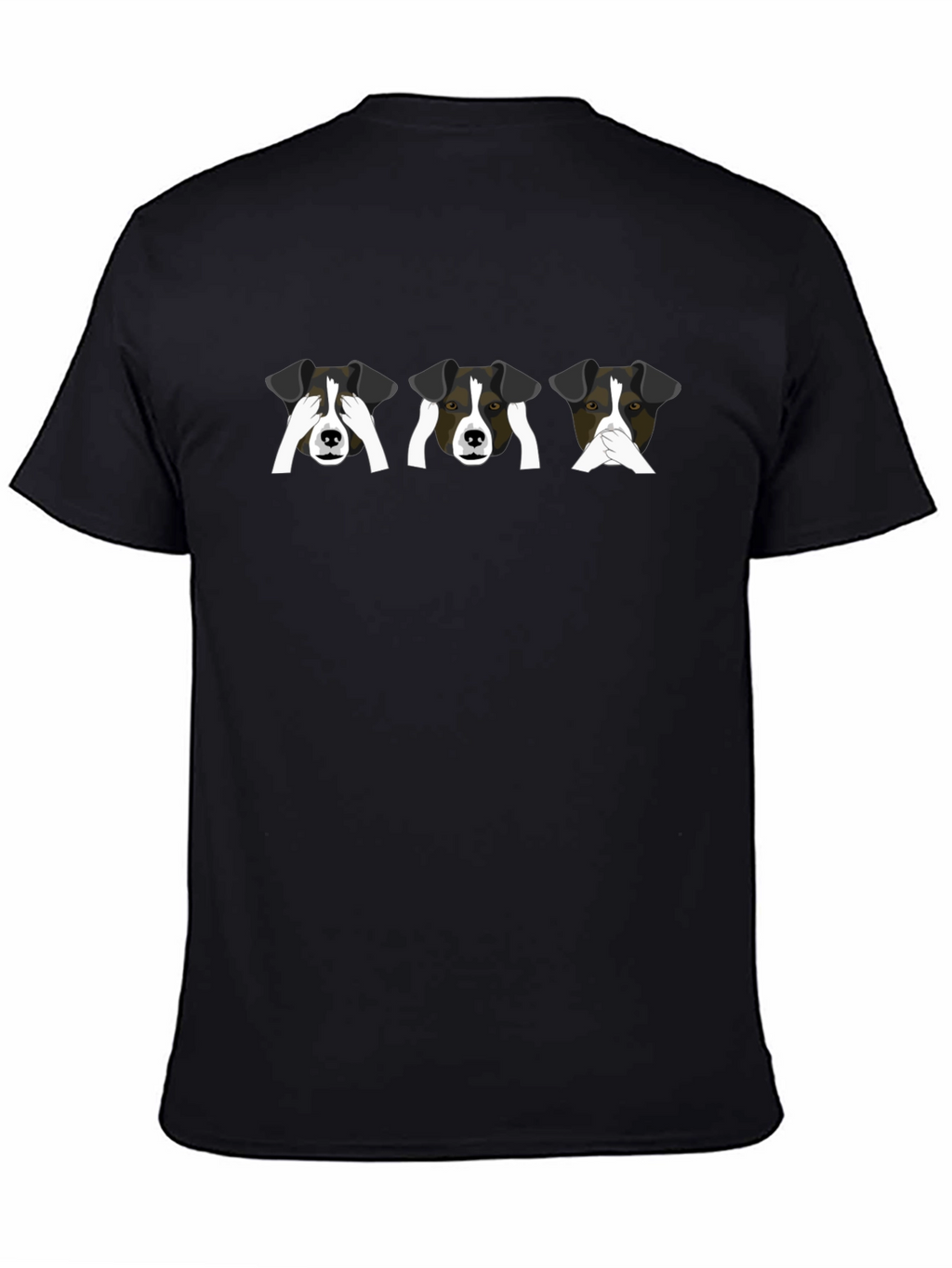 Hear See Speak No Evil Dog T-Shirt