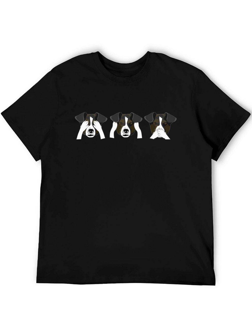 Hear See Speak No Evil Dog T-Shirt