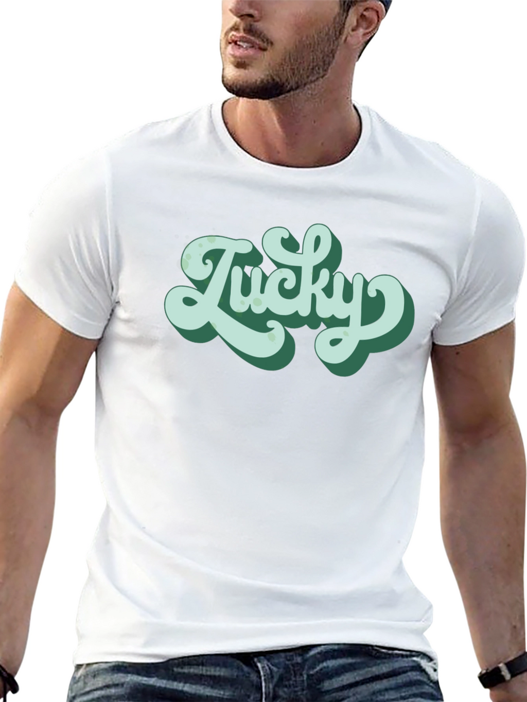 Lucky Graphic Tee - Retro Style