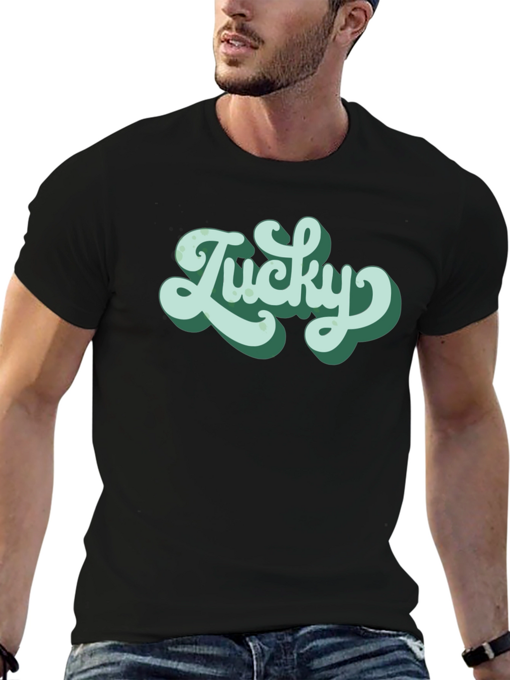 Lucky Graphic Tee - Retro Style