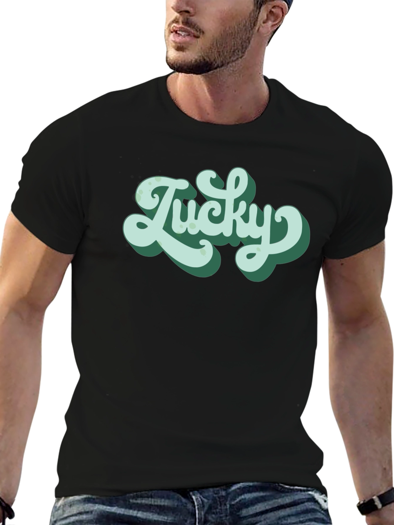 Lucky Graphic Tee - Retro Style