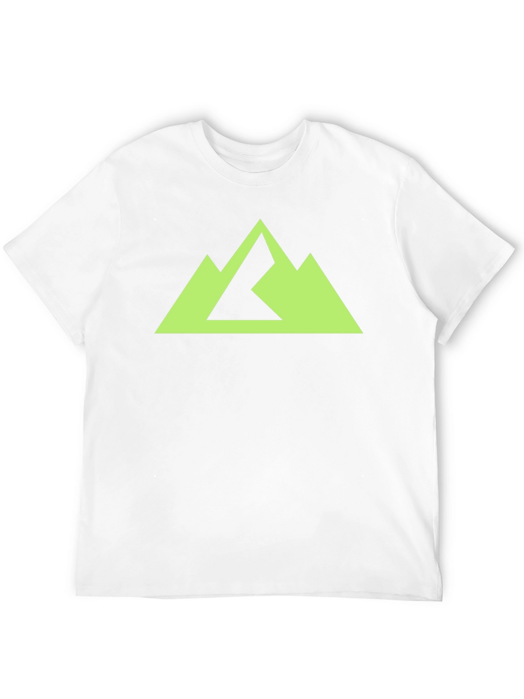 Geometric Mountain Peak Graphic Tee - Black