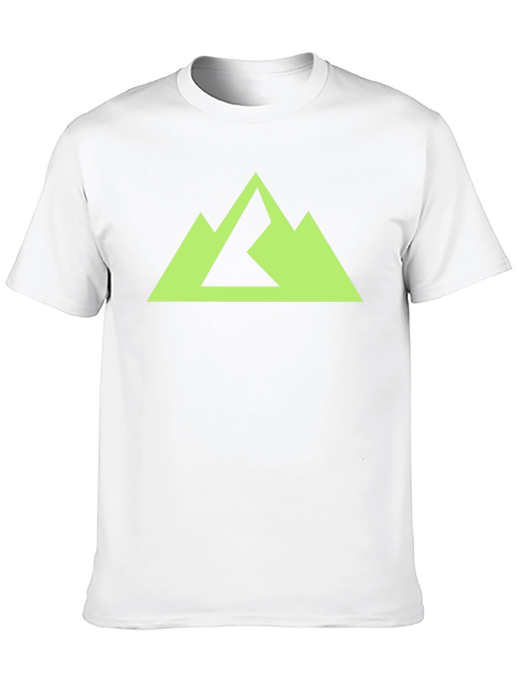 Geometric Mountain Peak Graphic Tee - Black