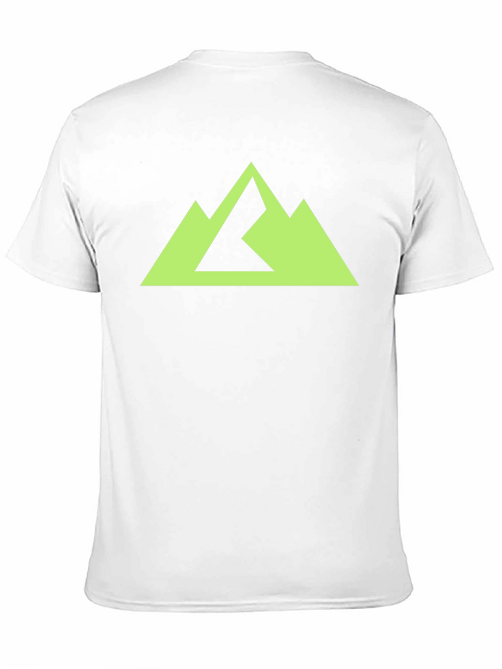 Geometric Mountain Peak Graphic Tee - Black