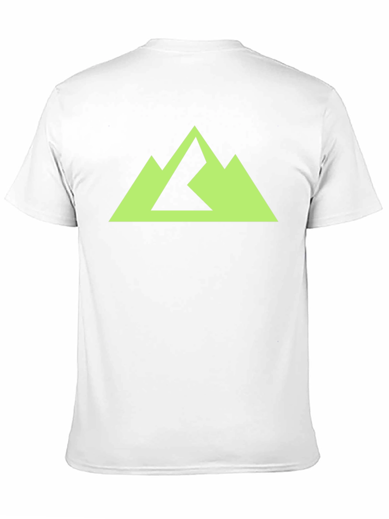 Geometric Mountain Peak Graphic Tee - Black