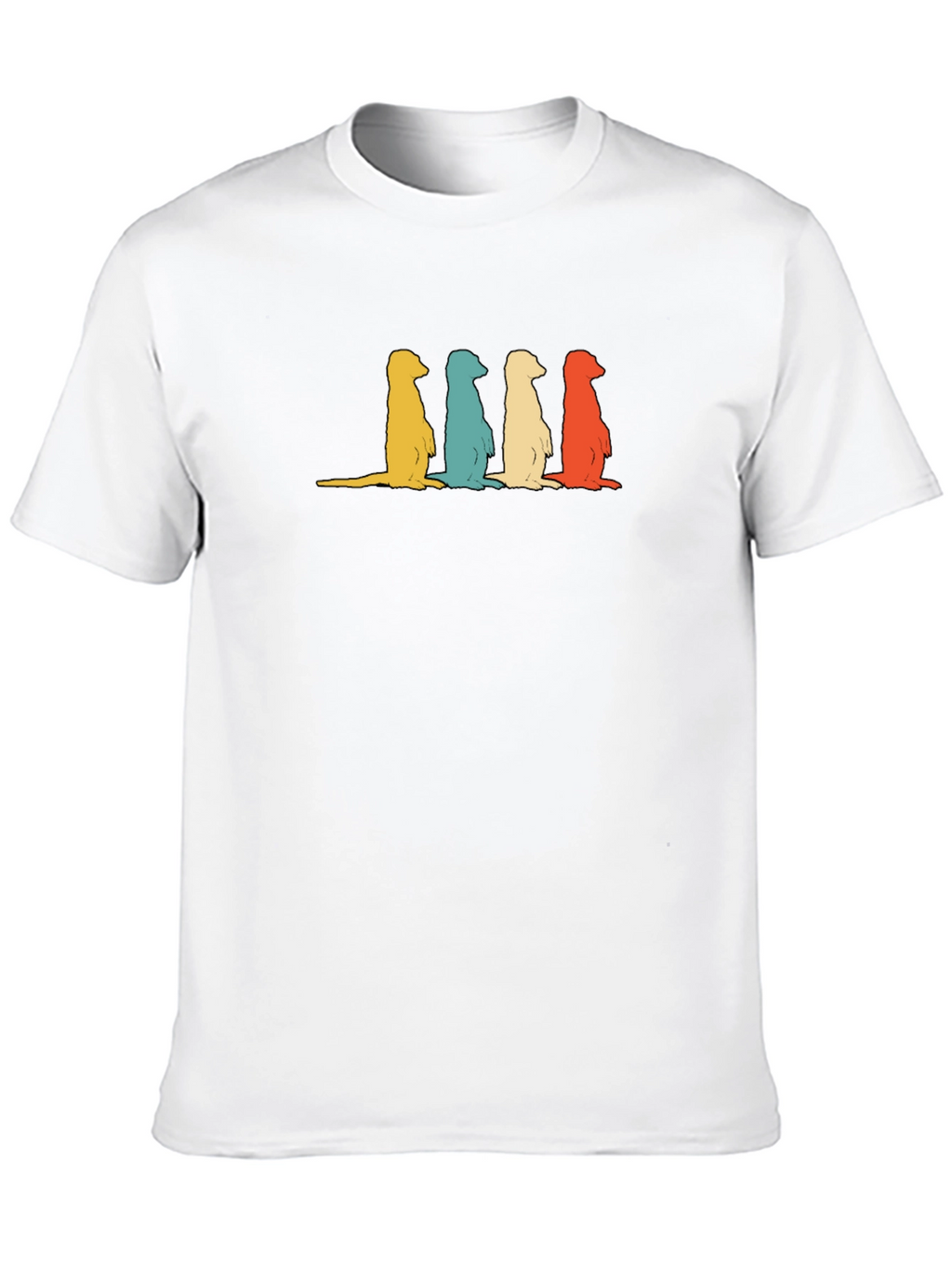 Retro Meerkat Crewneck T-Shirt