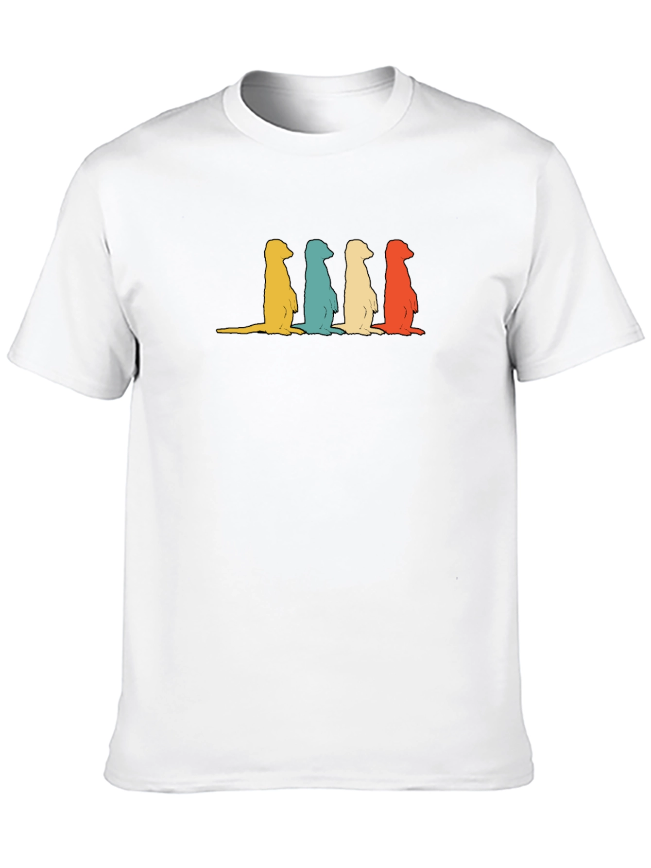 Retro Meerkat Crewneck T-Shirt