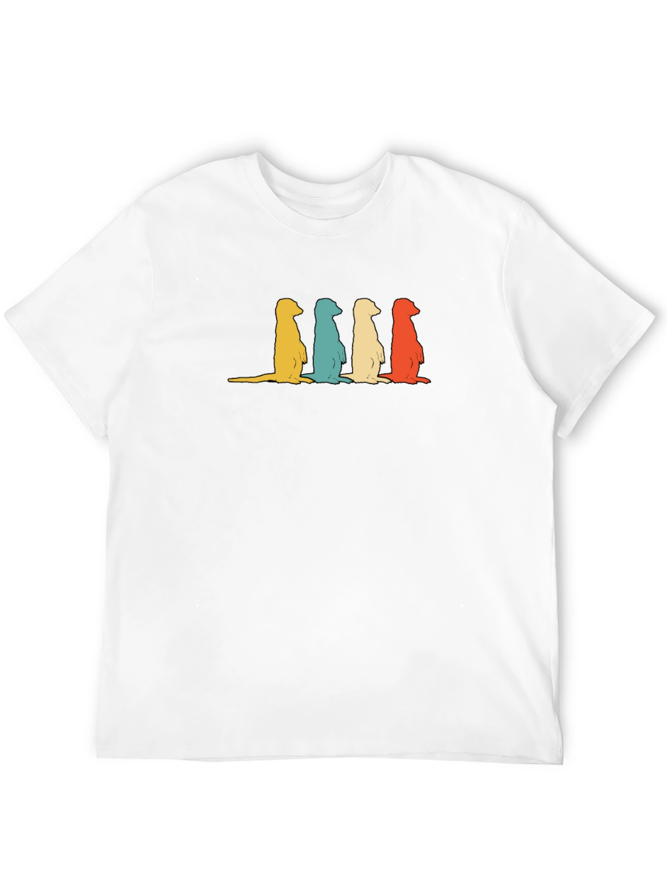 Retro Meerkat Crewneck T-Shirt