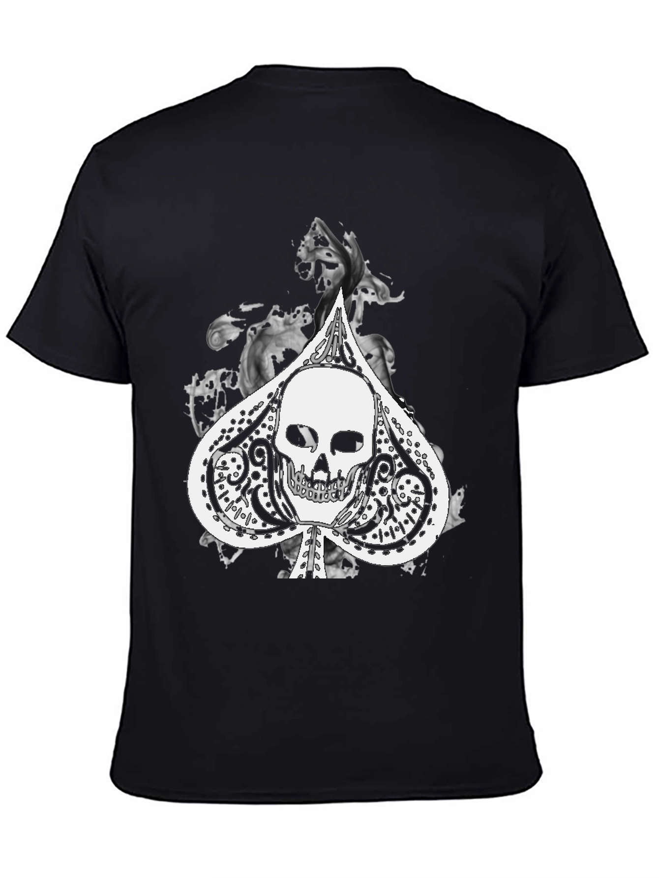 Skull Spade Graphic Black Tee