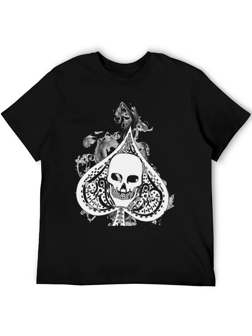 Skull Spade Graphic Black Tee
