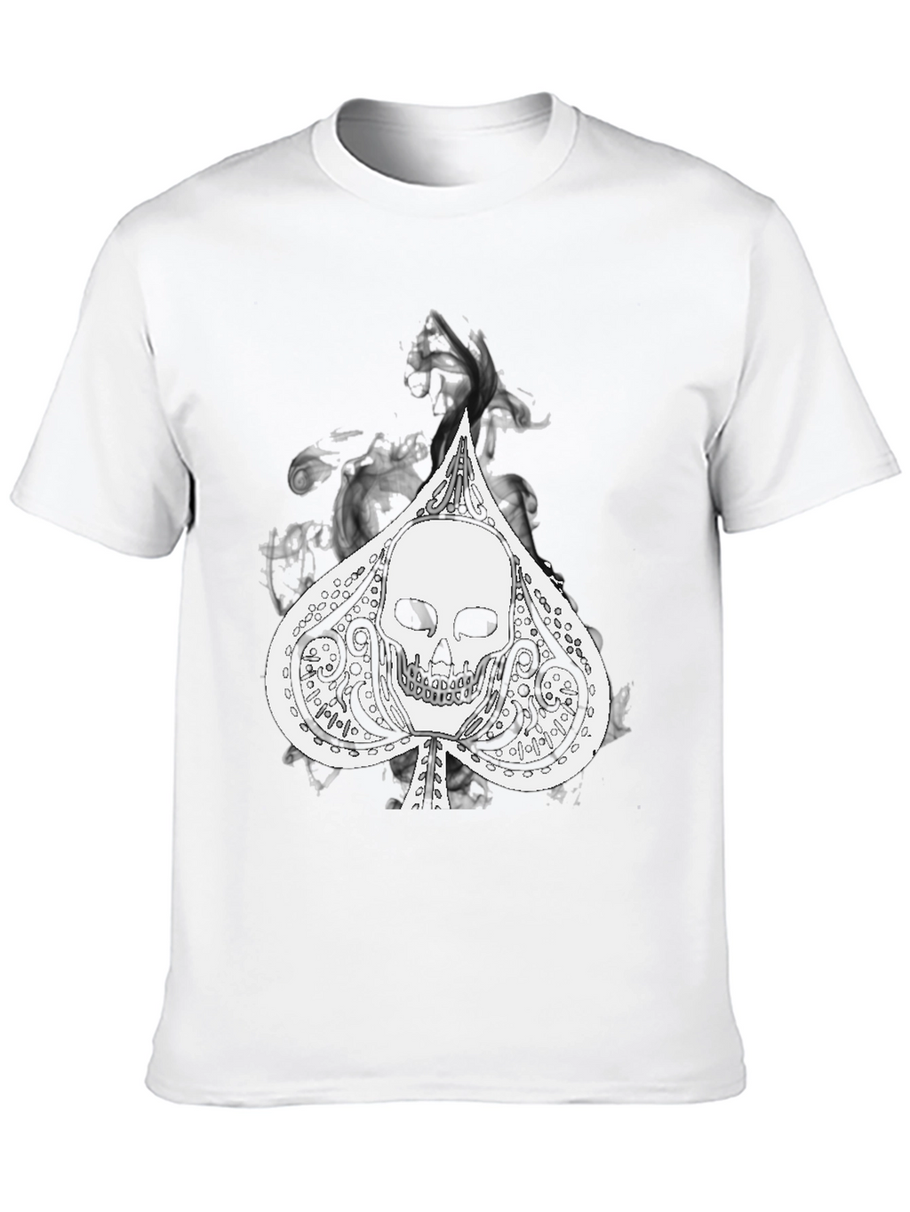 Skull Spade Graphic Black Tee