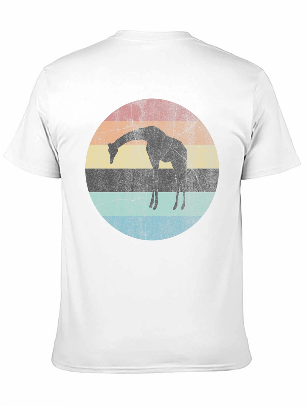 Giraffe Sunset Graphic Tee - Retro Style Shirt