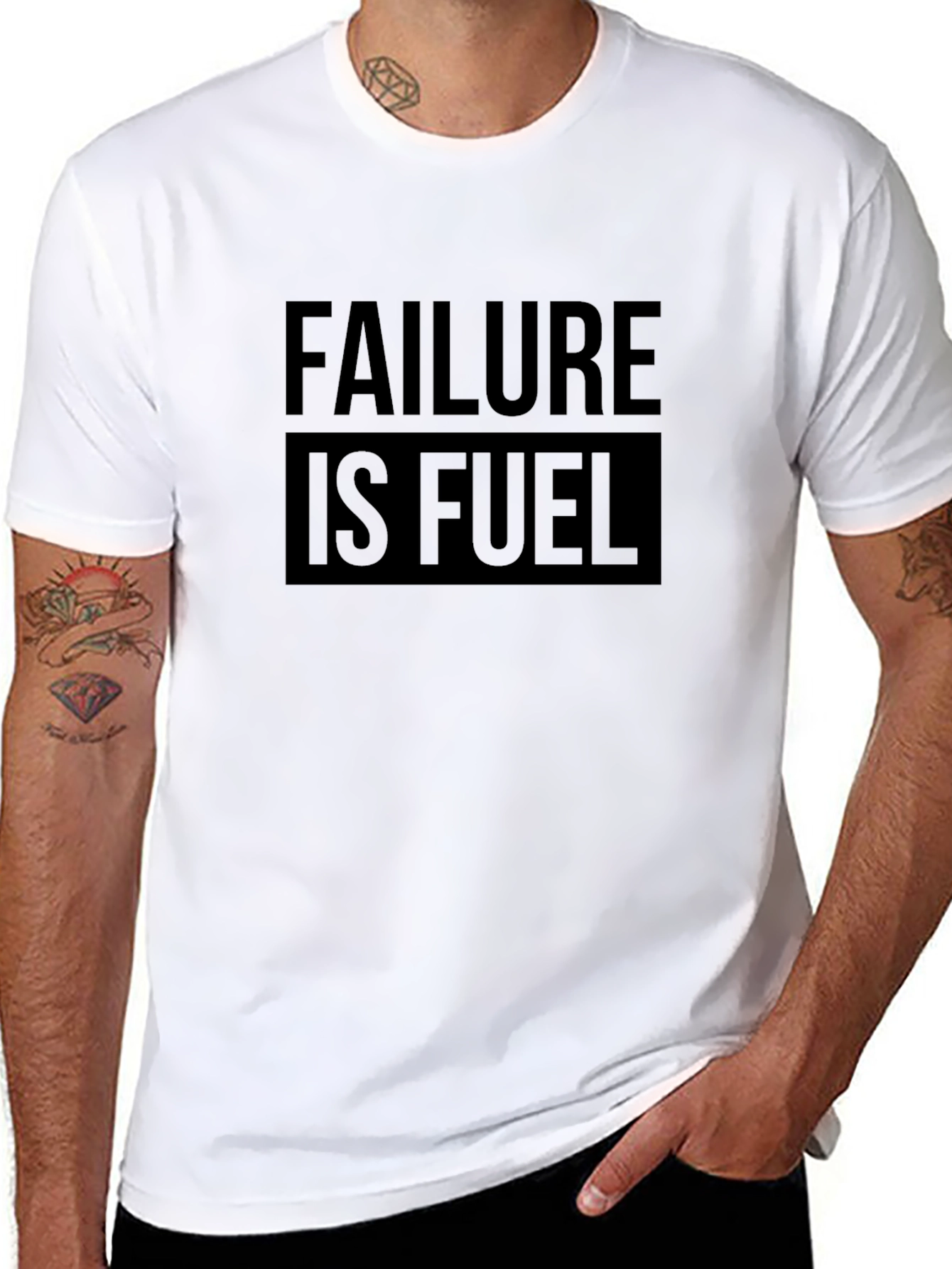 Failure is Fuel Graphic Tee - Motivational Black T-Shirt