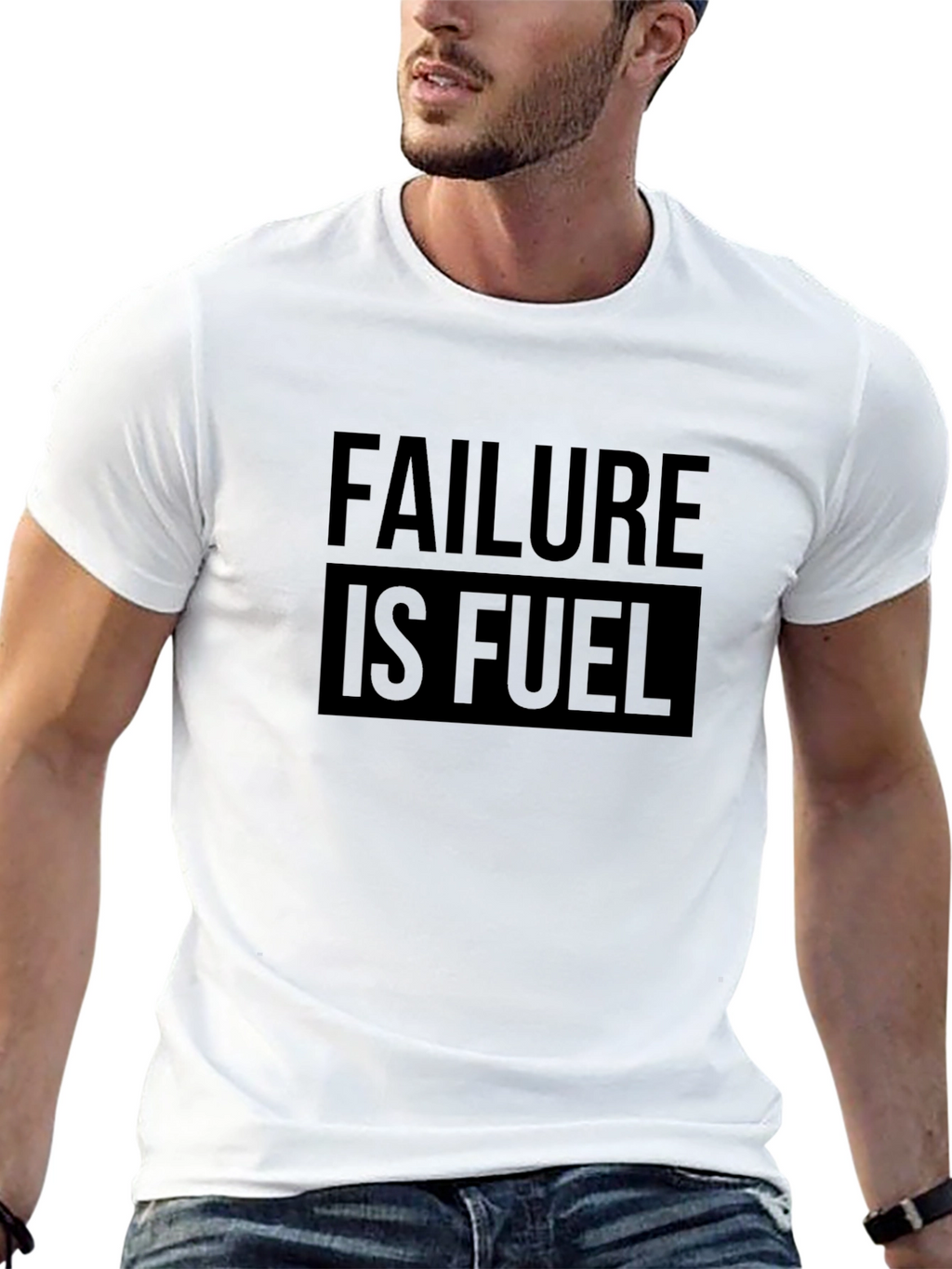 Failure is Fuel Graphic Tee - Motivational Black T-Shirt