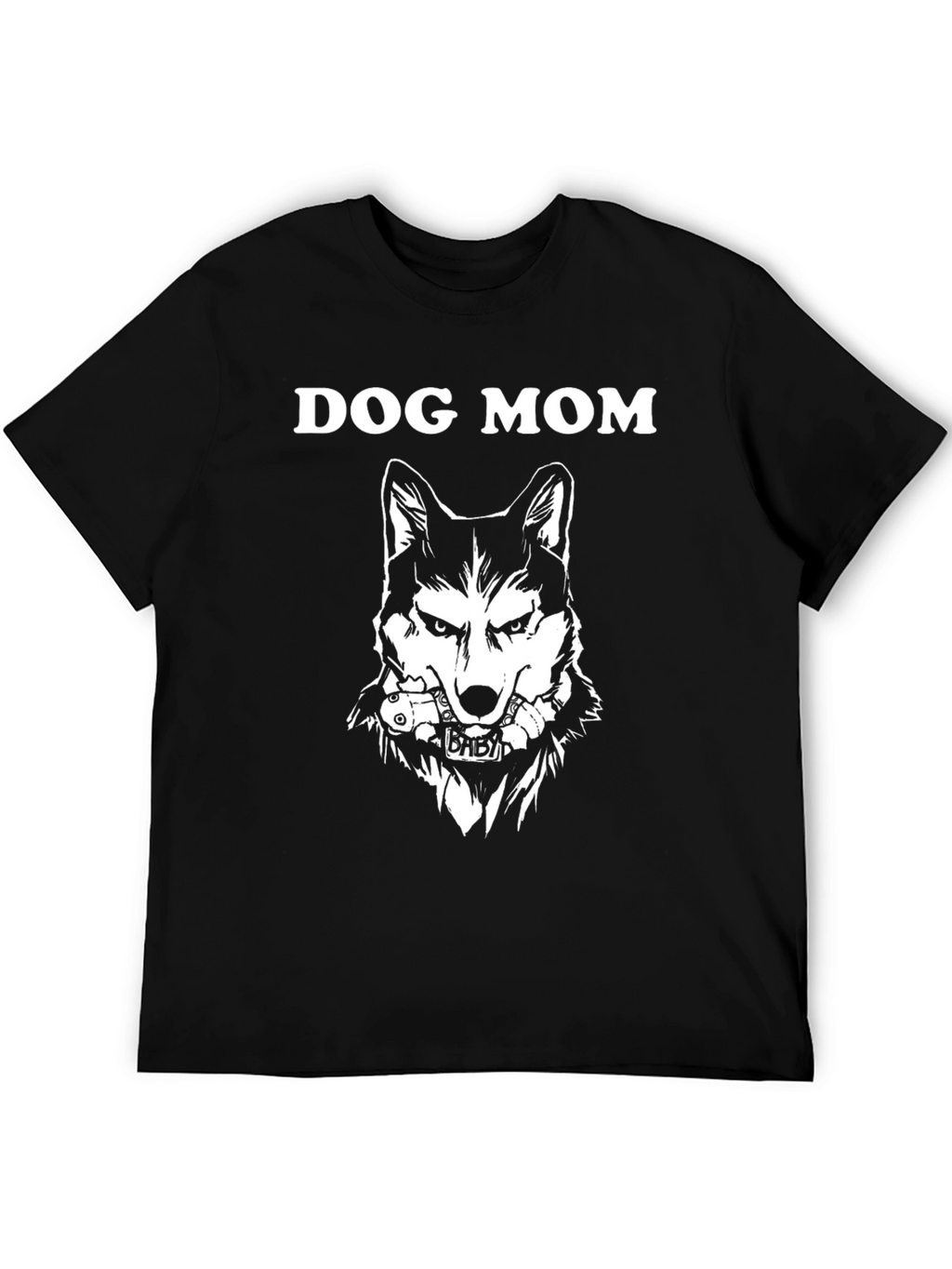 Dog Mom Graphic Tee - Wolf Design