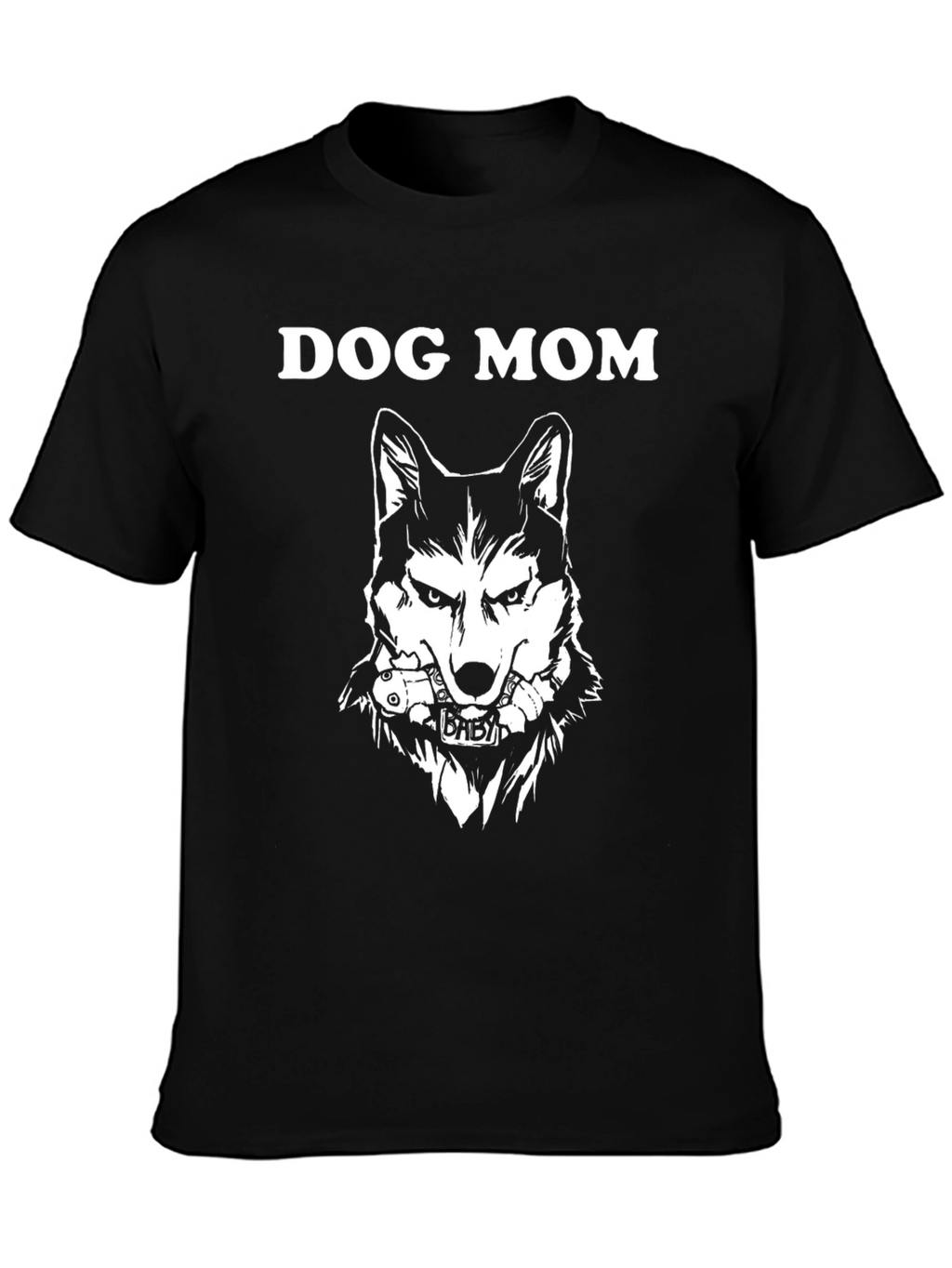 Dog Mom Graphic Tee - Wolf Design