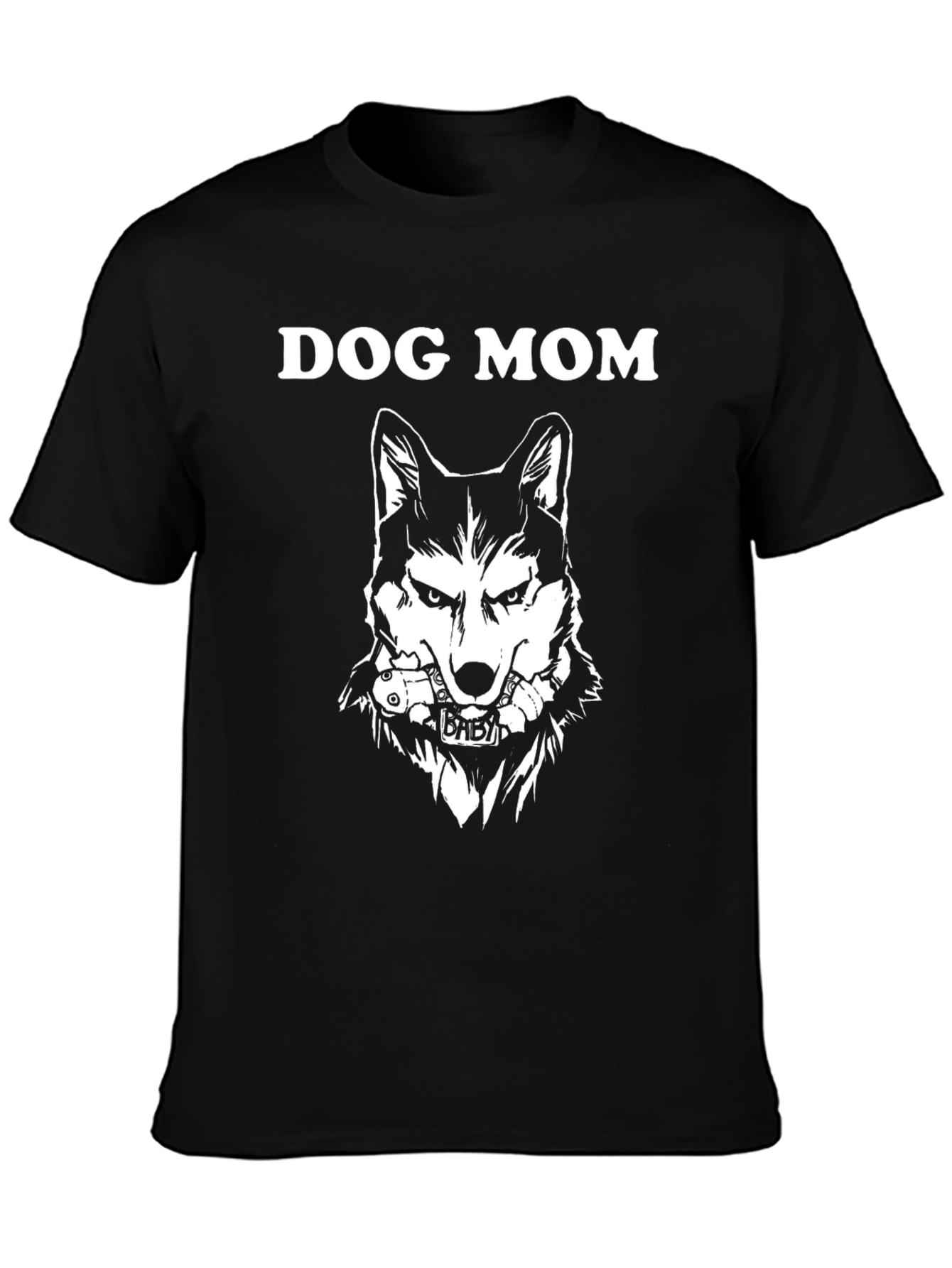 Dog Mom Graphic Tee - Wolf Design