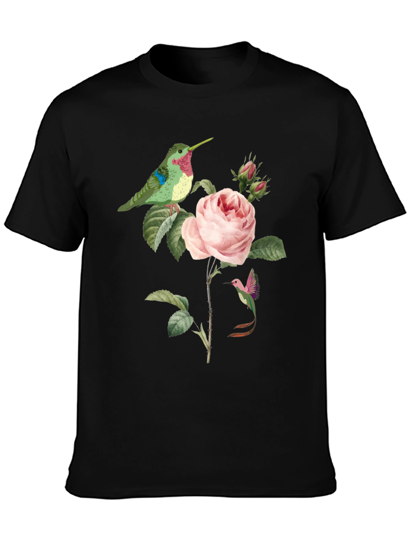 Hummingbird & Rose Graphic Tee