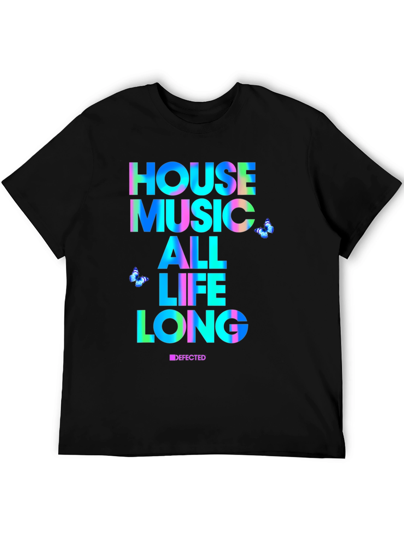 House Music All Life Long Black T-Shirt