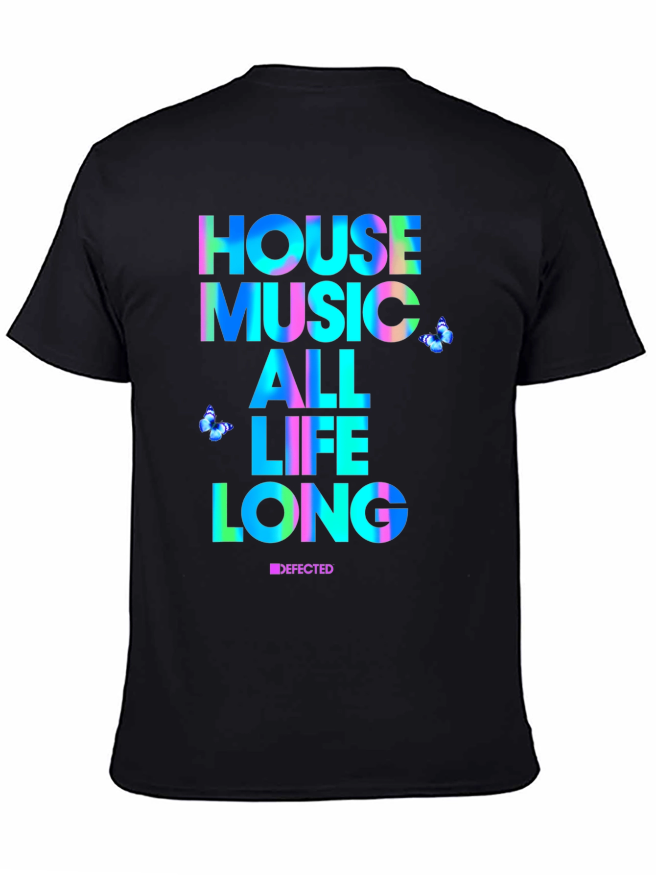 House Music All Life Long Black T-Shirt