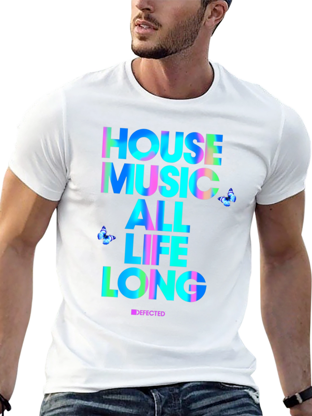 House Music All Life Long Black T-Shirt
