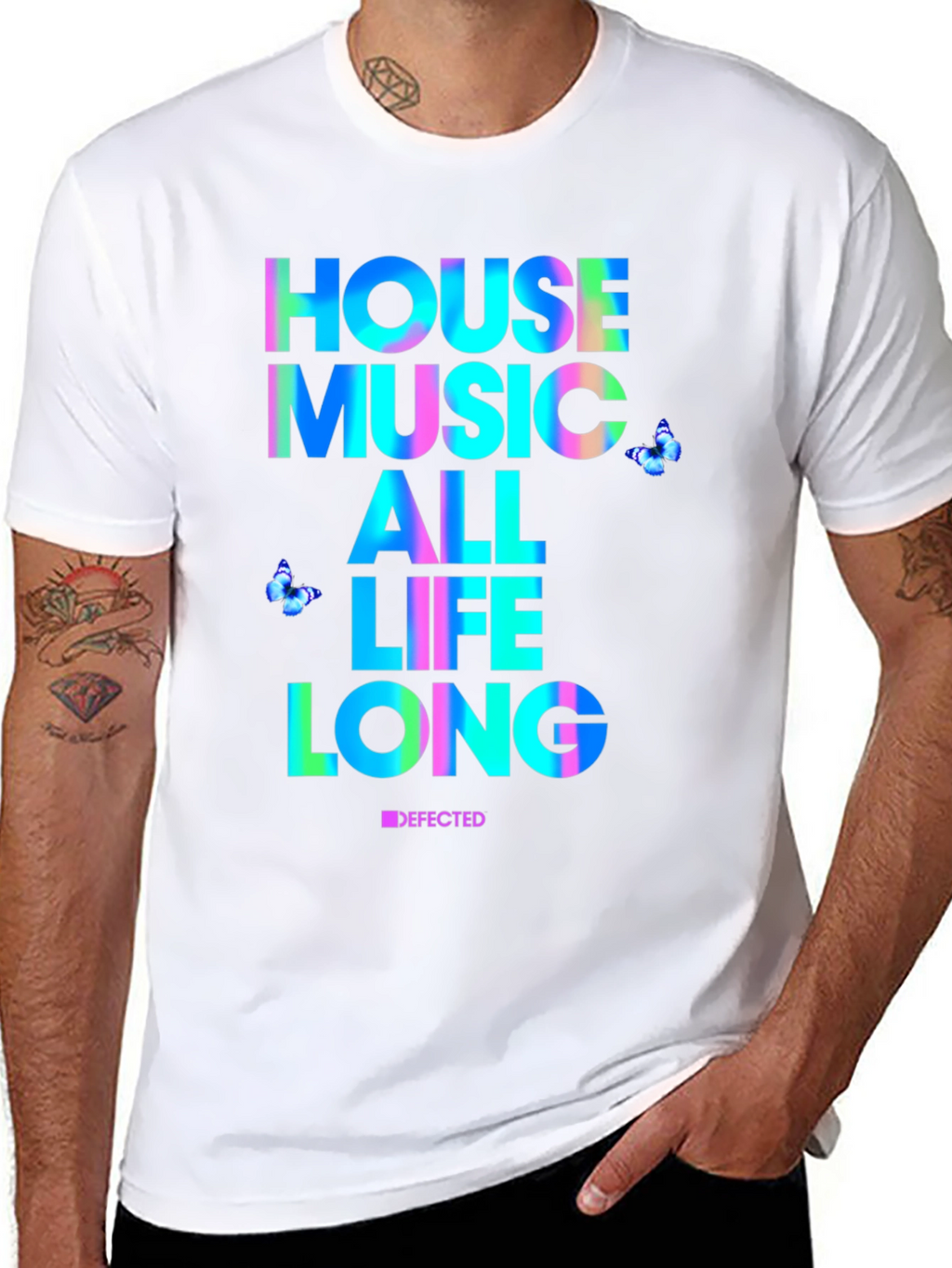 House Music All Life Long Black T-Shirt