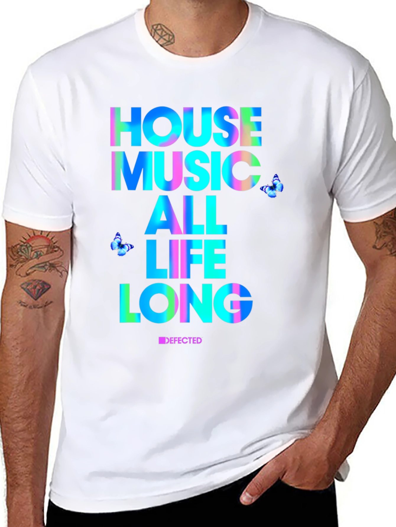 House Music All Life Long Black T-Shirt