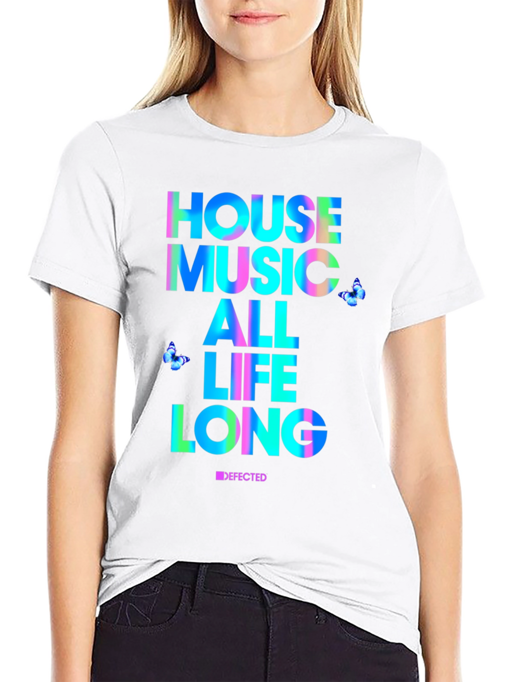 House Music All Life Long Black T-Shirt