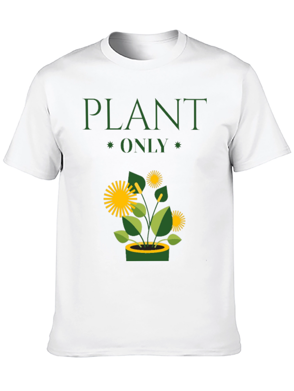 Plant Only Graphic T-Shirt - Eco-Friendly Style