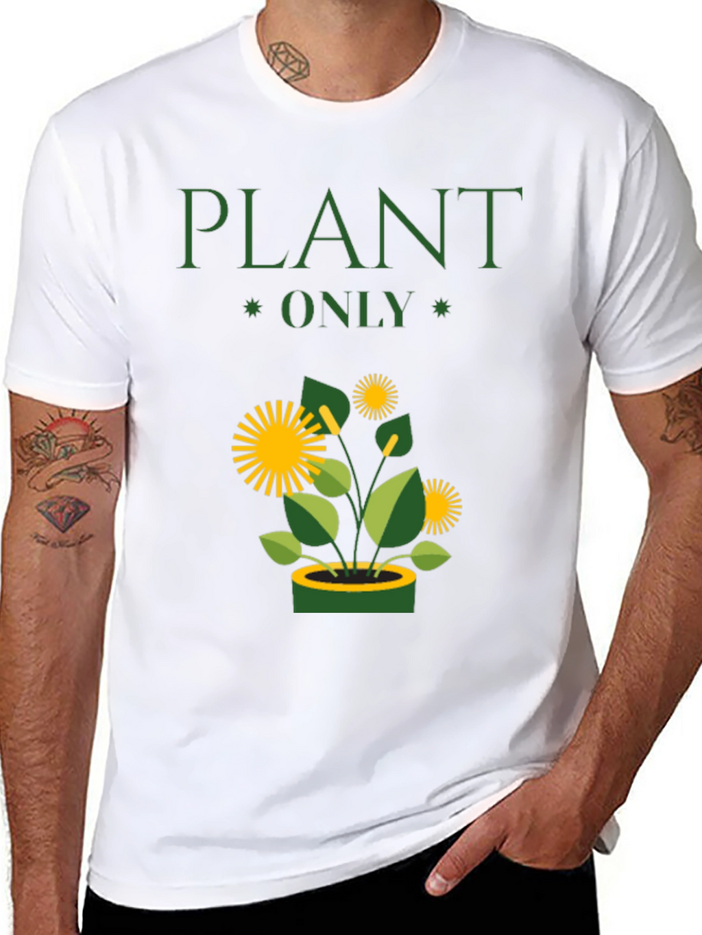 Plant Only Graphic T-Shirt - Eco-Friendly Style