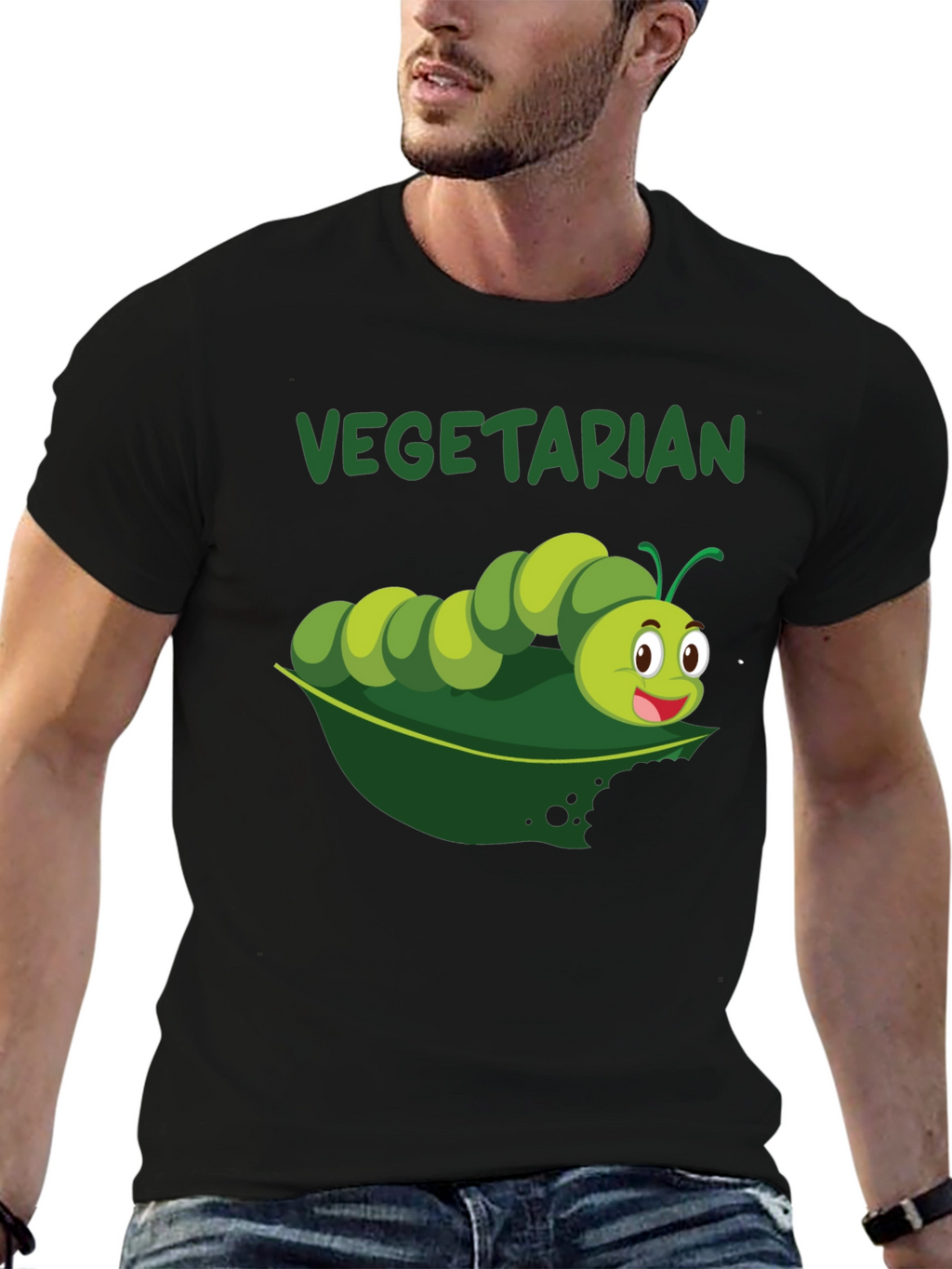 Vegetarian Caterpillar Graphic T-Shirt