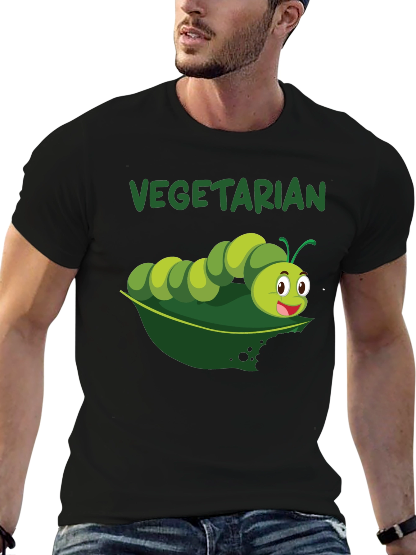 Vegetarian Caterpillar Graphic T-Shirt