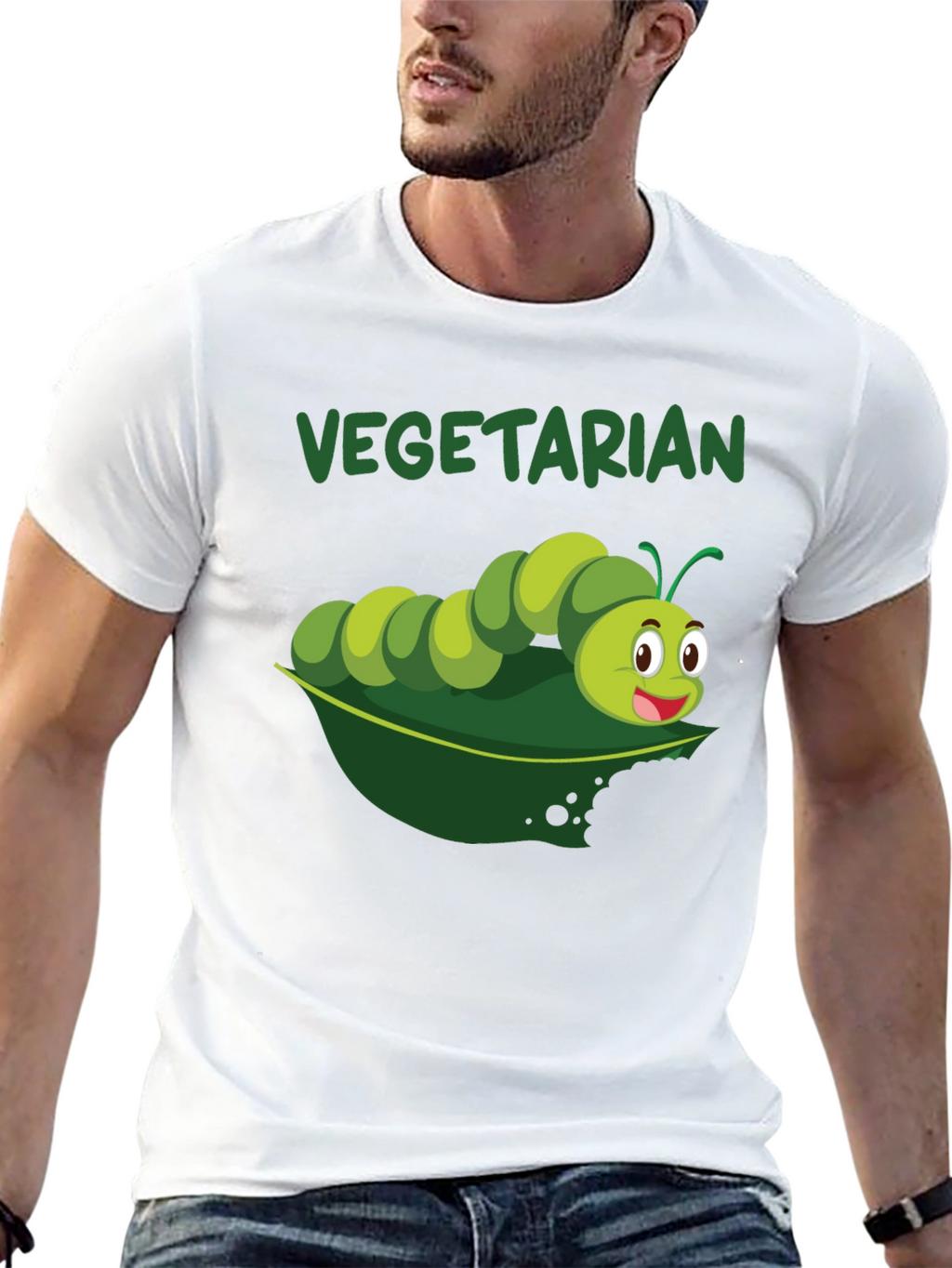 Vegetarian Caterpillar Graphic T-Shirt