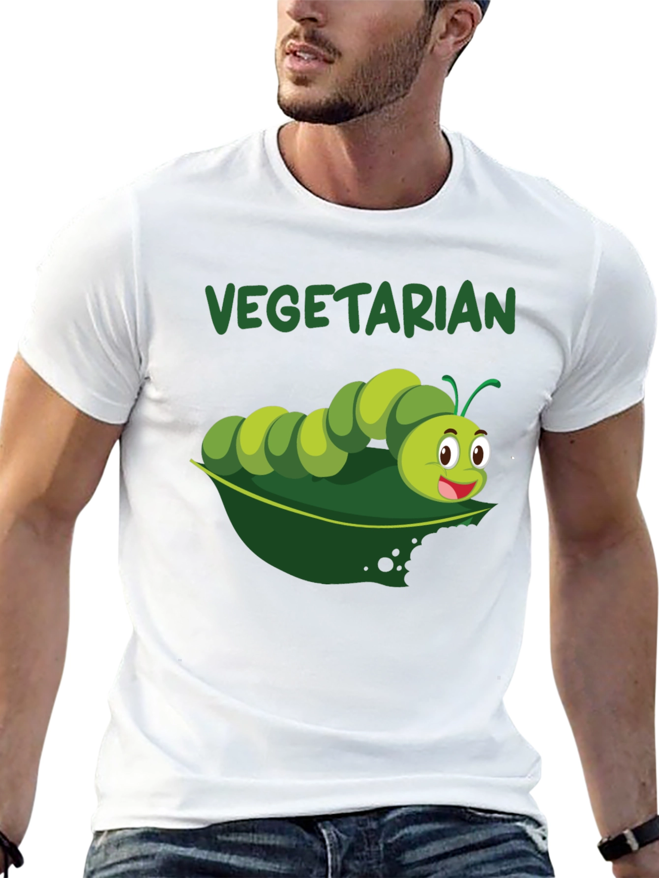 Vegetarian Caterpillar Graphic T-Shirt