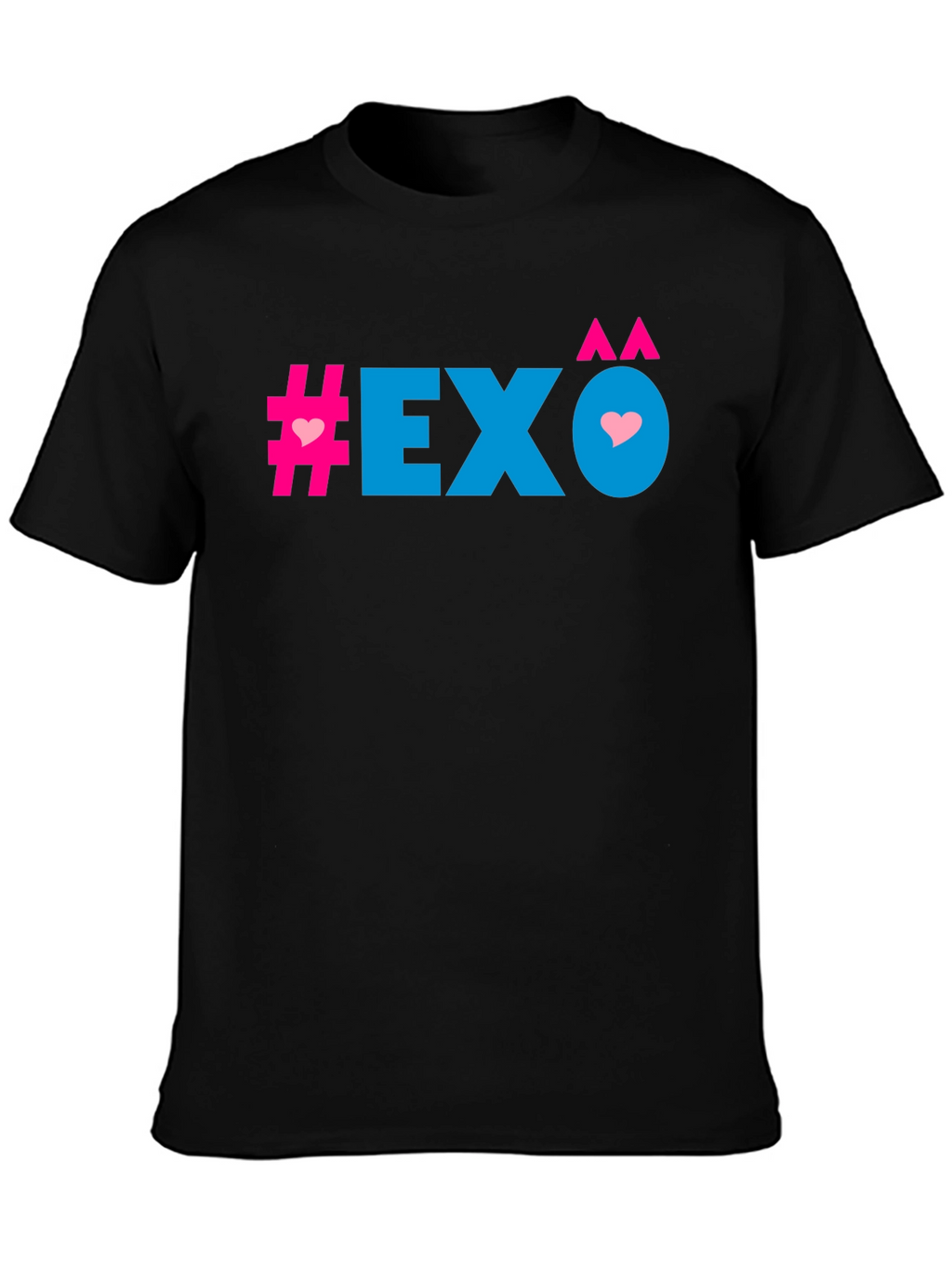 EXO Heart Graphic Black T-Shirt