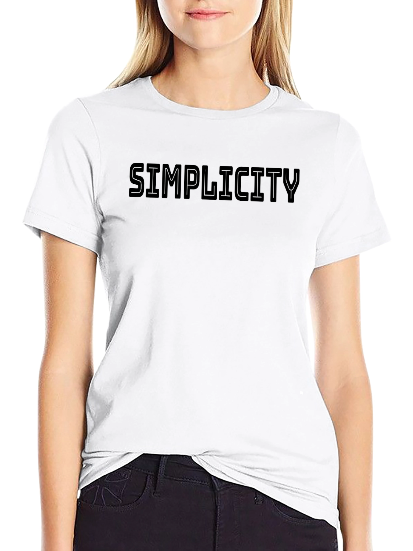 Simplicity Black Graphic Crew Neck T-Shirt