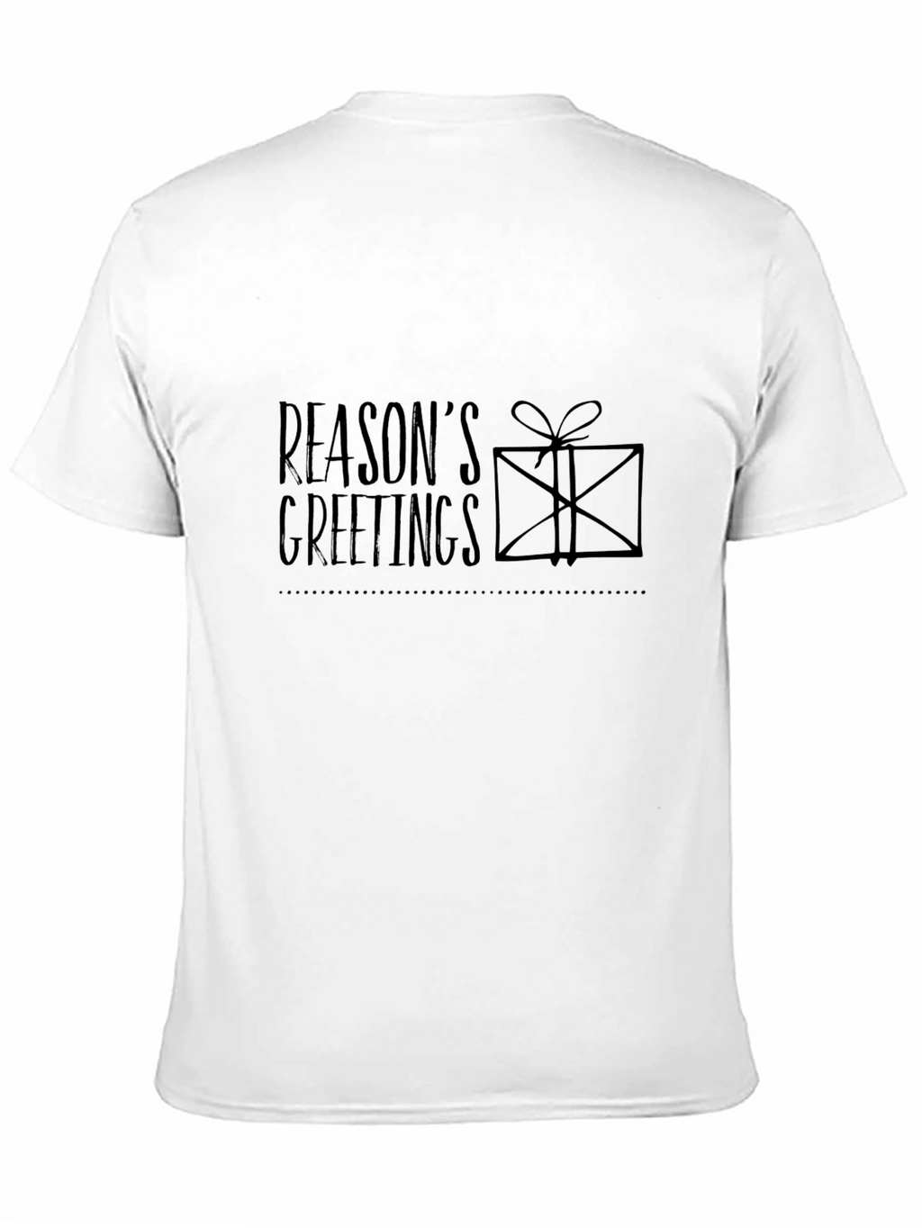 Reasons Greetings Graphic Tee - Black Cotton Holiday Shirt
